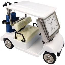 Sanis Enterprises Golf Cart Mini Desk Clock In White
