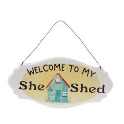 Ganz CBK-Midwest She Shed Wall Sign - Yellow