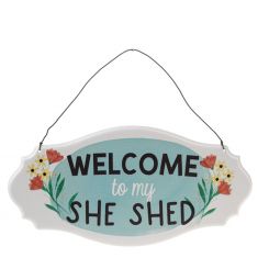 Ganz CBK-Midwest She Shed Wall Sign - Blue