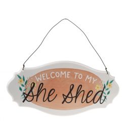 Ganz CBK-Midwest She Shed Wall Sign - Salmon
