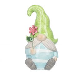 Ganz Springtime Gnome Figurine - Green Hat