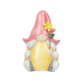 Ganz Springtime Gnome Figurine - Pink Hat