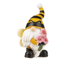 Ganz Bee Gnome Figurine With Flowers
