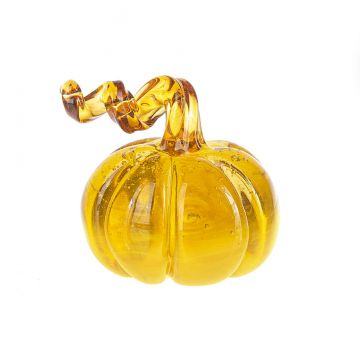 Ganz Ombre Mini Glass Pumpkin Figurine - Yellow