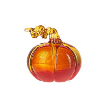 Ganz Ombre Mini Glass Pumpkin Figurine - Orange