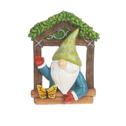 Ganz My Sweet Gnome Garden Tree Decor - Green Hat With Butterfly