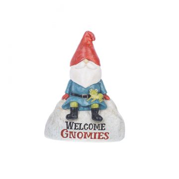 Ganz My Sweet Gnome Garden - Gnome on a Rock - Welcome Gnomies