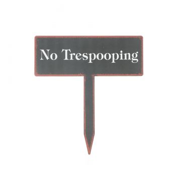 Ganz Humorous Garden Sign - No Trespooping