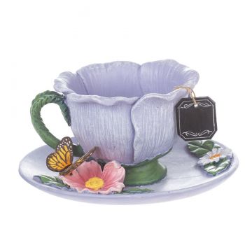 Ganz Flower Tea Cup - Purple