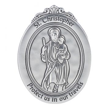 Ganz Visor Clip - St. Christopher Protect Us In Our Travels