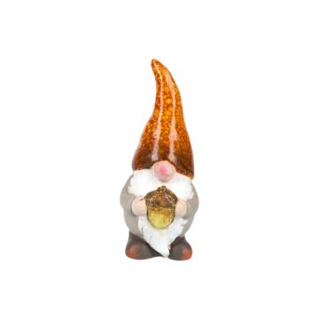 Ganz Autumn Gnome Figurine - Holding Acorn
