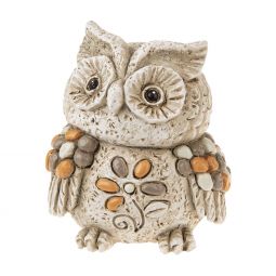 Ganz Pebble Garden Owl Figurine - Looking Up