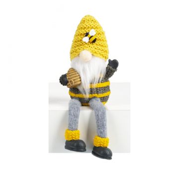 Ganz Life is Sweet Bee Gnome Shelfsitter - With Beehive And Yellow Hat