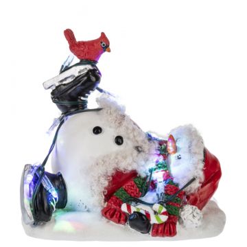 Ganz Entangled in Christmas Lights Snowman Figurine - On Back