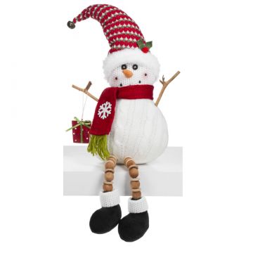 Ganz Cozy Holidays Snowman Shelfsitter - Santa Hat