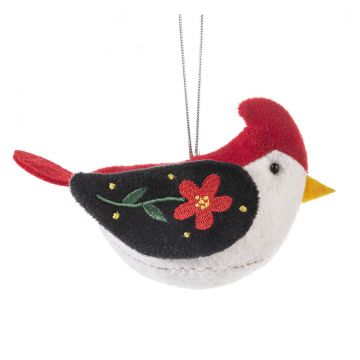Ganz Folklore Bird Folklore Bird Ornament - Black Wing