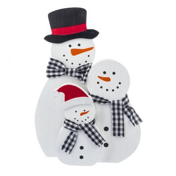 Ganz Holiday Plaid Snowmen Figurine