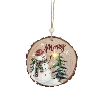 Ganz Light Up Snowmen Ornament - Merry