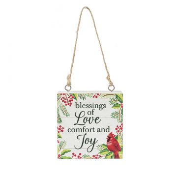 Ganz Block Talk Ornament - Blessings of Love Comfort and Joy