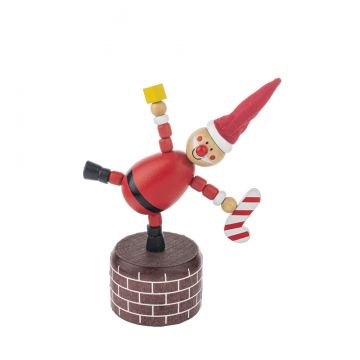 Ganz Holiday Wooden Push-Up Puppet - Santa