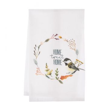 Ganz Midwest-CBK Wildflower & Bird Tea Towel - Home Tweet Home