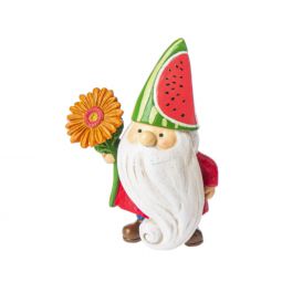 Ganz Midwest-CBK Gnome Vegetable & Food Hat Figurine - Watermelon