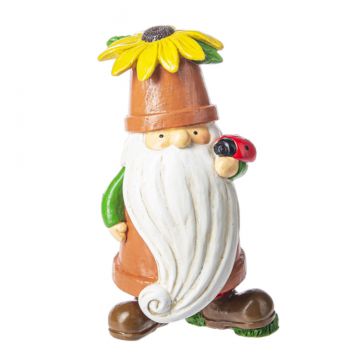 Ganz Midwest-CBK Garden Pot Gnome Figurine - Sunflower