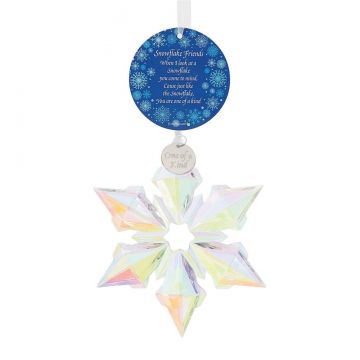 Facets Snowflake Friends Ornament - Diamond