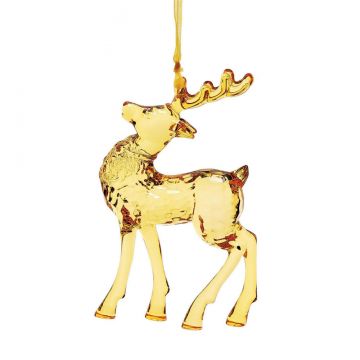 Facets Reindeer Ornament - Gold