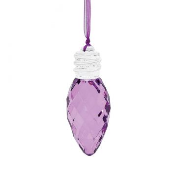 Facets Faceted Christmas Bulb Ornament - Purple