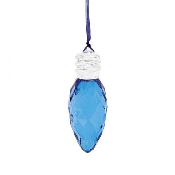 Facets Faceted Christmas Bulb Ornament - Blue