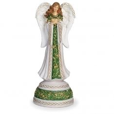Roman Irish Angel Figurine Wind Up Musical