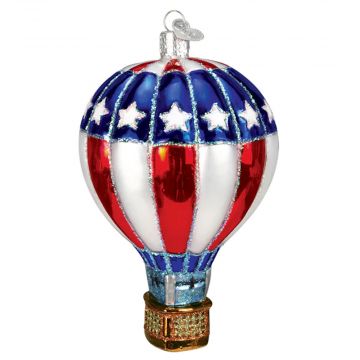 Old World Christmas Patriotic Hot Air Balloon Ornament