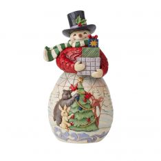 Jim Shore Heartwood Creek Snowman with Arms Full of Gifts Figurine