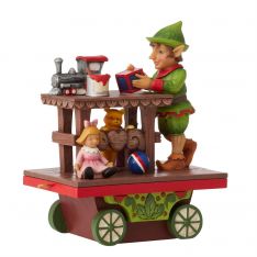 Jim Shore Heartwood Creek Elf with Toys Train Car