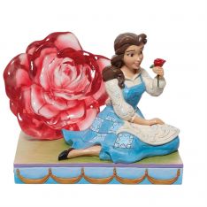 Jim Shore Disney Traditions Belle Clear Resin Rose Figurine