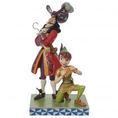 Jim Shore Disney Peter Pan & Hook Good vs Evil "Devious and Daring"