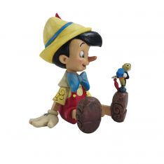 Jim Shore Disney Pinocchio & Jiminy Sitting - "Wishful and Wise"