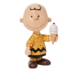 Heartwood Creek Peanuts by Jim Shore Mini Charlie Brown with Ice Cream