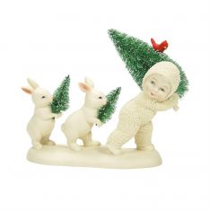 Department 56 Snowbabies Christmas Tree Bunnies Figurine