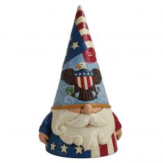 Jim Shore Heartwood Creek Patriotic Gnome Figurine "Gnome Of The Free"