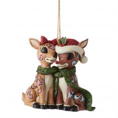Jim Shore Heartwood Creek Rudolph and Clarice Ornament
