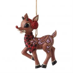Jim Shore Heartwood Creek Rudolph with Earmuffs Ornament