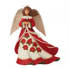 Jim Shore Heartwood Creek Red Christmas Angel Figurine