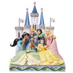 Jim Shore Disney Traditions Princess Group in front of Castle Figurine