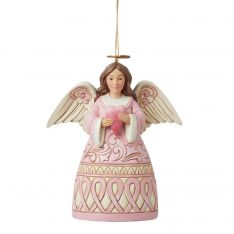 Jim Shore Heartwood Creek The Rose Angel with Heart Ornament