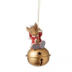 Tails with Heart Christmas Bell Mouse Ornament