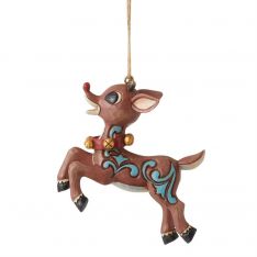 Jim Shore Heartwood Creek Rudolph in Flight Ornament