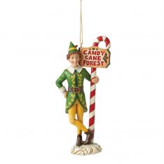 Jim Shore Elf the Movie Buddy Elf by Candy Cane Ornament