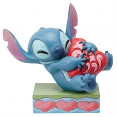 Jim Shore Disney Traditions Stitch Hugging Heart Figurine